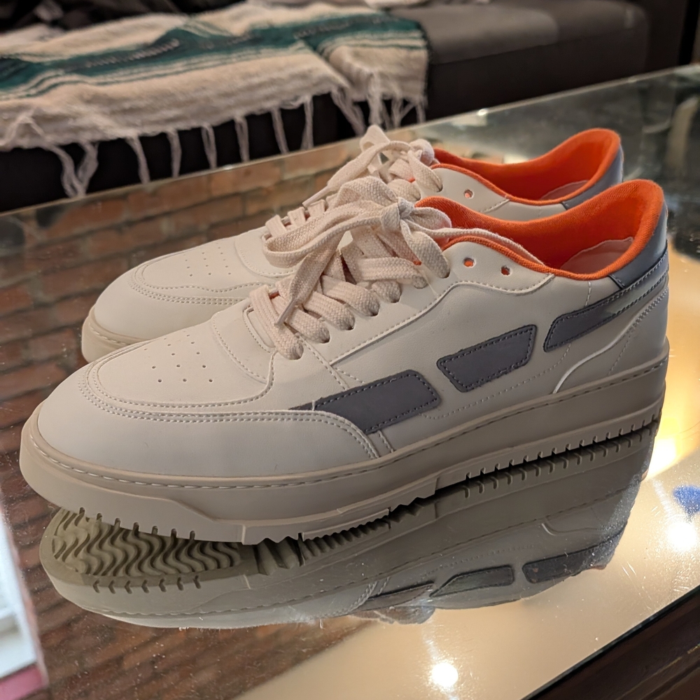 Saye Orange and White Sneakers